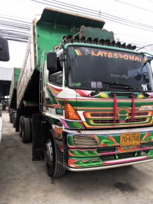 Hino mega เครื่อง 320 แรง ปี 49 แม่ลูกดัมพ์สหกิจ เครื่องเดิม สวยเดิมบาง พร้อมใช้งาน