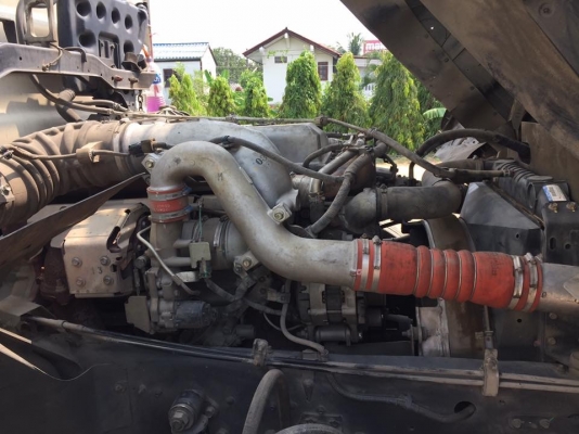 HINO เครื่อง 344 แรง ปลายปี 56 แม่ลูกกระบะสามมิตรไม่ดั้มพ์ สภาพเดิม ๆ เฟืองเร็ว ท้องอ่างมิเนียม ท่อเอส ล้อแม็ค แม่ยาว 6.20 ม. ลูกยาว 7 ม. สภาพยาง 70\% น้ำหนักบรรทุกได้ 32.5 ตัน