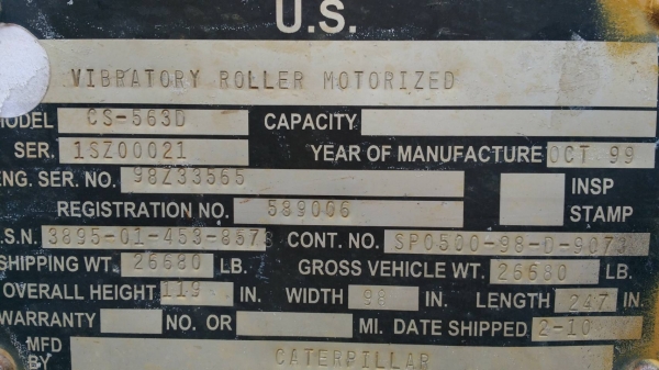 CATERPILLAR รุ่น CS 563 D