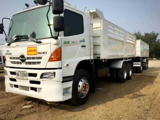 Hino mega 344 แรง ปี 53 แม่ลูกดัมพ์สามมิตร ลูก 3 เพลา รถหัวเดิมบาง เครื่องเกียร์ดี  คัสซีสวยๆ พร้อมใช้งานค่ะ