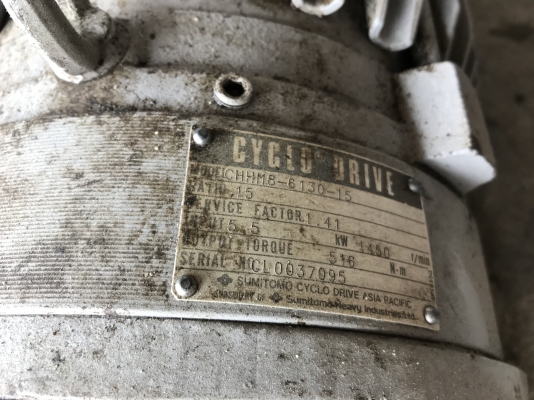 ขายมอเตอร์เกียร์ Cycro drive Sumitomo 7.5HP. 380V อัตราทด 1:15 เพลาออกประมาณ 100รอบต่อนาที สภาพสวยมากเดิมๆ วิ่งนิ่ม พร้อมใช้งาน มี 10ตัวครับ ราคาตัวละ 16,500 บาท
