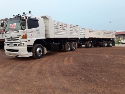 Hino 344 ปี 55 แม่ลูกดัมพ์สามมิตร ลูก 3 เพลาแท้  ยางเต็ม ทะเบียนพร้อม #มีสองพ่วงค่ะ