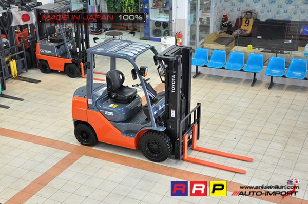 ขายรถโฟล์คลิฟท์มือสอง TOYOTA รุ่น 8FD25-41612 นำเข้าจากประเทศญี่ปุ่น 100\% ไม่เคยใช้งานในไทย ขายรถโฟล์คลิฟท์มือสอง TOYOTA รุ่น 8FD25-41612 นำเข้าจากประเทศญี่ปุ่น 100\% ไม่เคยใช้งานในไทย