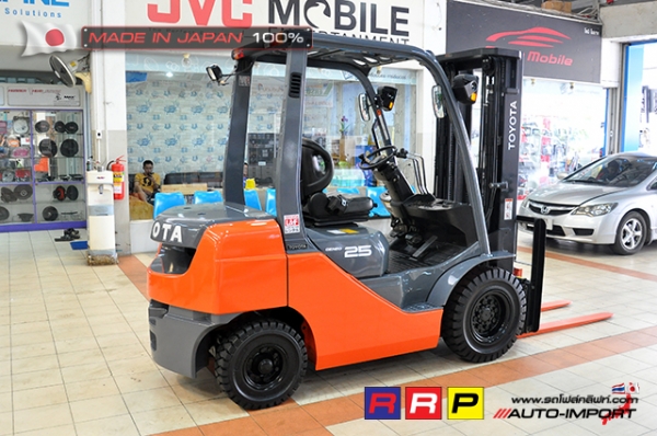 ขายรถโฟล์คลิฟท์มือสอง TOYOTA รุ่น 8FD25-41612 นำเข้าจากประเทศญี่ปุ่น 100\% ไม่เคยใช้งานในไทย ขายรถโฟล์คลิฟท์มือสอง TOYOTA รุ่น 8FD25-41612 นำเข้าจากประเทศญี่ปุ่น 100\% ไม่เคยใช้งานในไทย