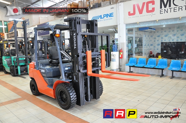 ขายรถโฟล์คลิฟท์มือสอง TOYOTA รุ่น 8FD25-41612 นำเข้าจากประเทศญี่ปุ่น 100\% ไม่เคยใช้งานในไทย ขายรถโฟล์คลิฟท์มือสอง TOYOTA รุ่น 8FD25-41612 นำเข้าจากประเทศญี่ปุ่น 100\% ไม่เคยใช้งานในไทย