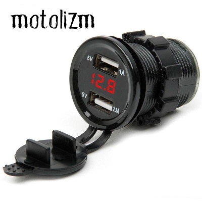 ที่ชาร์จ USB + วัดโวลท์ มอไซค์ ทุกรุ่น