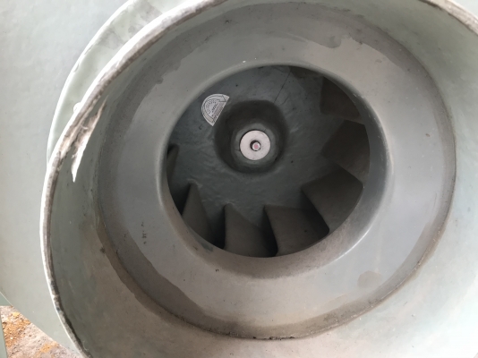 ขายพัดลมโบวเวอร์ดูด-เป่าอากาศ Kruger 0.5HP. 380V รุ่นใบพัดเคลือบทนการกัดกร่อน โครงสร้างใหญ่แข็งแรง ของใหม่เก่าเก็บ สวยมาก พร้อมใช้งาน