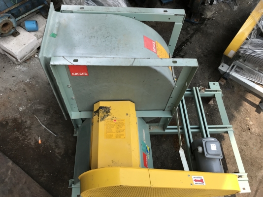 ขายพัดลมโบวเวอร์ดูด-เป่าอากาศ Kruger 0.5HP. 380V รุ่นใบพัดเคลือบทนการกัดกร่อน โครงสร้างใหญ่แข็งแรง ของใหม่เก่าเก็บ สวยมาก พร้อมใช้งาน