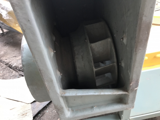 ขายพัดลมโบวเวอร์ดูด-เป่าอากาศ Kruger 0.5HP. 380V รุ่นใบพัดเคลือบทนการกัดกร่อน โครงสร้างใหญ่แข็งแรง ของใหม่เก่าเก็บ สวยมาก พร้อมใช้งาน