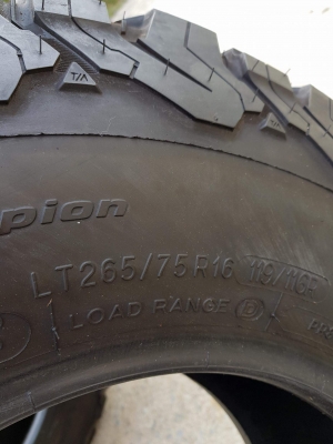7,800 BF ALL KO2 265/75/16 ปี 16
