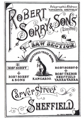 สิ่วกลึง Vintage Robert Sorby รุ่น &quot;KANGAROO&quot; มีดกลึงยาวรวมประมาณ 17 นิ้ว 1 ชุดมี 6 เล่ม น