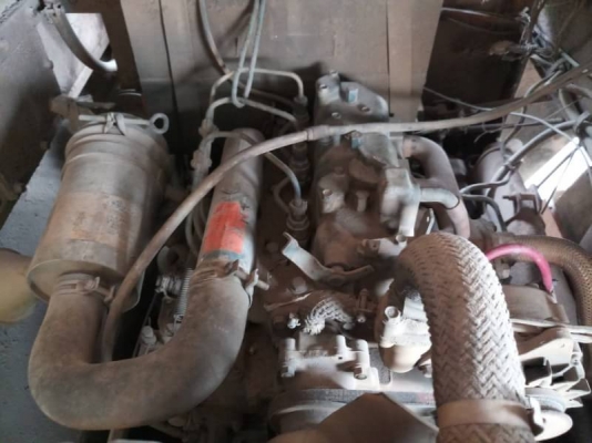 KOMATSU  D20-3  + รถบดล้อยาง 7ล้อ