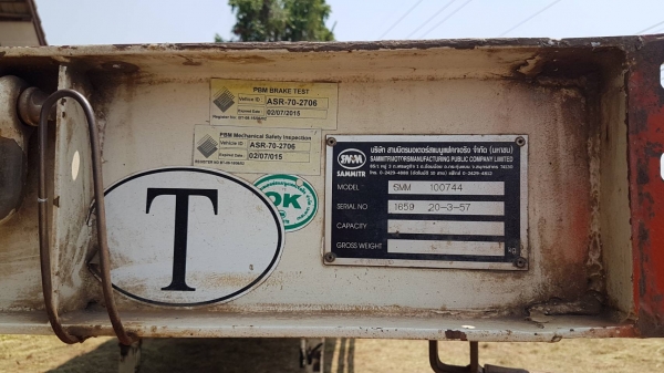 ขาย หางพื้นเรียบสามมิตรสามเพลา ปี 57 สภาพพร้อมใช้งาน เอกสารพร้อมโอน สนใจติดต่อเรา ดำสุโขทัย โทร 089-7087998,081-7855503 หรือเยี่ยมชมเว็บไซต์ได้ที่ www.dum-sukhothai.com เรายินดีต้อนรับและให้บริการค่ะ