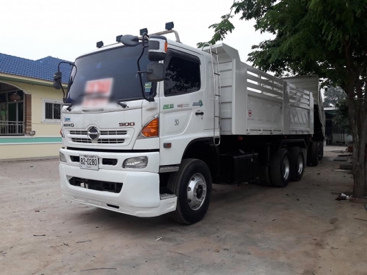 Hino 344 ปี 55 แม่ลูกดัมพ์สามมิตร ลูก 3 เพลาแท้ เครื่อง/เกียร์เดิม ยางเต็ม ทะเบียนพร้อม