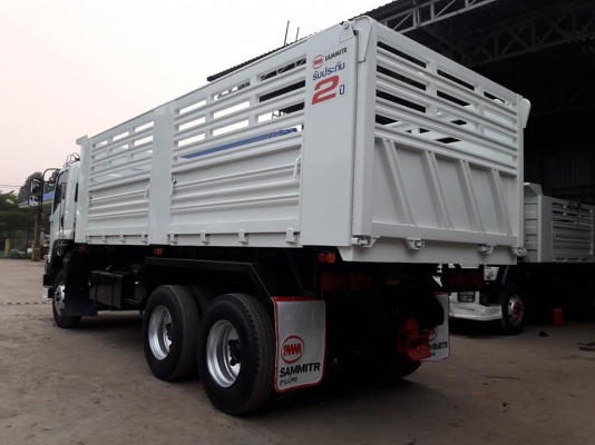 Isuzu 360 แรง ปี 58 แม่ลูกดัมพ์สามมิตร ยางเต็ม เดิมๆ ไมล์น้อย พร้อมใช้งาน