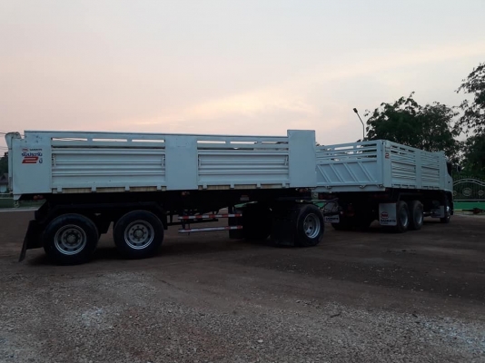 Isuzu 360 แรง ปี 58 แม่ลูกดัมพ์สามมิตร ยางเต็ม เดิมๆ ไมล์น้อย พร้อมใช้งาน