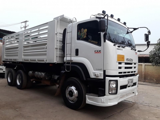 Isuzu 360 แรง ปี 58 แม่ลูกดัมพ์สามมิตร ยางเต็ม เดิมๆ ไมล์น้อย พร้อมใช้งาน
