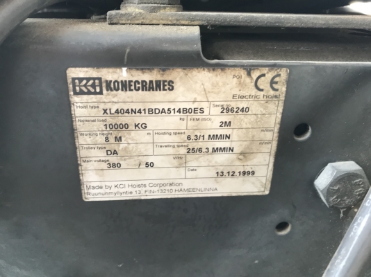 เครนสลิงโคเน่ 16 ตัน220,000 บาท10ตัน180,000 บาท 5 ตัน 90,000 บาท