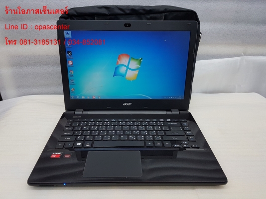 โน๊ตบุ๊ค ACER E5-421G AMD A4-6210 Ram 4G HDD 500 GB มีการ์ดจอแยก