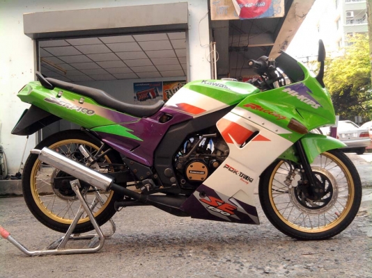 ขออนุญาติขาย KAWASAKI SERPICO SE 150 CC. สีเขียว ล้อทอง D.I.D