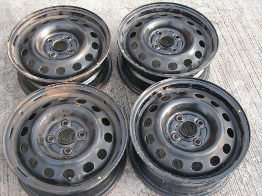 กระทะเหล็กขอบ14"4รู100