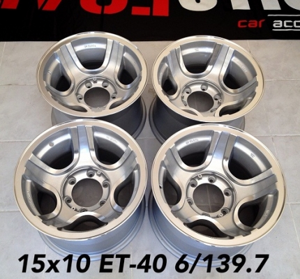 ขายล้อ Interspeed Japan ขอบ 15x10 ออฟ-40 ใส่ 6 รูกระบะ ก้านสุดแอ่น ลึก 6 นิ้ว