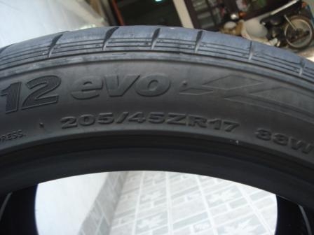 ขายยาง HANKOOK 205-45-17 1คู่ถูกๆปี 2011ดอกหนาๆ