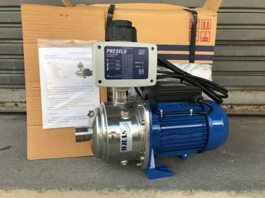 ขายปั้มน้ำแรงดันสูงหัวปั้มสแตนเลส Ebara 0.9HP. 220V ไฟบ้าน รุ่นใบพัด 3ชั้น made in Italy ขนาดเข้า 1นิ้ว ออก 1นิ้ว ของใหม่แกะกล่อง พร้อมชุดสวิทย์อิเลคโทรนิค สั่งซื้อราคาตัวละ 8,700 บาท