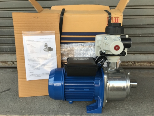 ขายปั้มน้ำแรงดันสูงหัวปั้มสแตนเลส Ebara 0.9HP. 220V ไฟบ้าน รุ่นใบพัด 3ชั้น made in Italy ขนาดเข้า 1นิ้ว ออก 1นิ้ว ของใหม่แกะกล่อง พร้อมชุดสวิทย์อิเลคโทรนิค สั่งซื้อราคาตัวละ 8,700 บาท