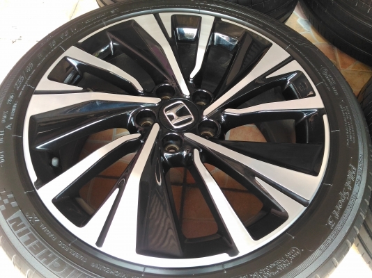 ล้อแม็ก Honda Accord G9 ขอบ 18 พร้อมยาง Michelin PS3 235 45 18 ผลิตปี 2016 ล้อแม็ก Honda Accord G9 ขอบ 18 พร้อมยาง Michelin PS3 235 45 18 ผลิตปี 2016
