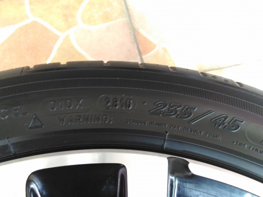 ล้อแม็ก Honda Accord G9 ขอบ 18 พร้อมยาง Michelin PS3 235 45 18 ผลิตปี 2016 ล้อแม็ก Honda Accord G9 ขอบ 18 พร้อมยาง Michelin PS3 235 45 18 ผลิตปี 2016