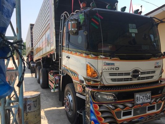 พ่วง 22 ล้อ HINO 344 Hi-Speed ปี 56 ไมล์ 270,000 กม. กระบะมิเนียม - ดั้ม อู่ ส.สมบัติ รถสวย สด ใช้งานน้อย  บรรทุกของได้ 30 ตัน ราคา 2.85 ล้าน