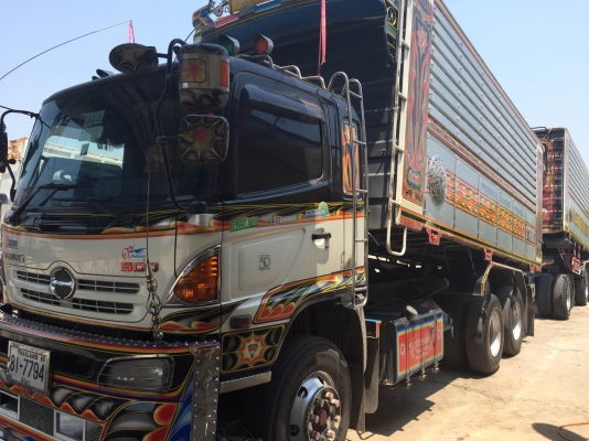พ่วง 22 ล้อ HINO 344 Hi-Speed ปี 56 ไมล์ 270,000 กม. กระบะมิเนียม - ดั้ม อู่ ส.สมบัติ รถสวย สด ใช้งานน้อย  บรรทุกของได้ 30 ตัน ราคา 2.85 ล้าน