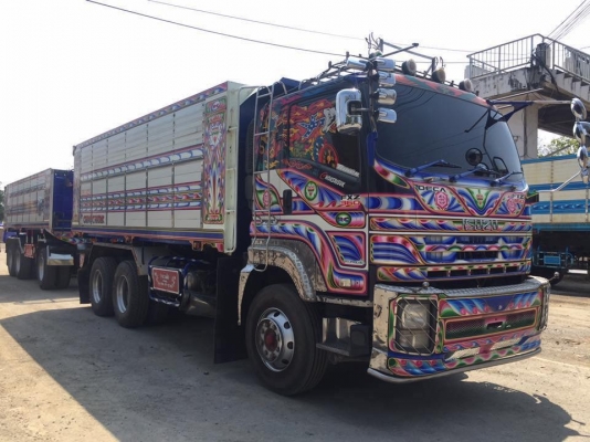 Isuzu 360 แรง ปี 55 แม่ลูกดัมพ์มิเนียมอู่สหะกิจ ลูกสามเพลาแท้ พร้อมใช้งานค่ะ