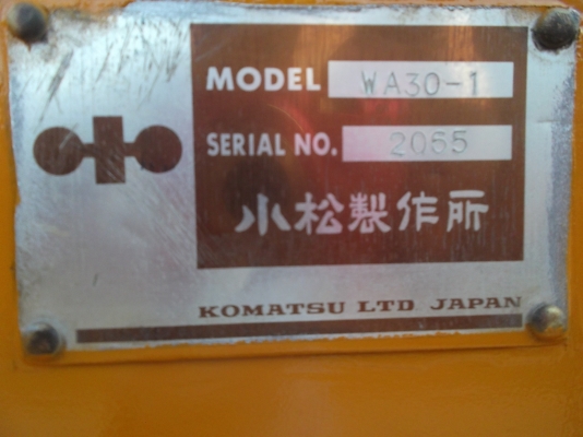 ขายรถตักKOMATSU WA 30 - 1 พร้อมใช้