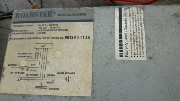 วิทยุรถยนต์ยี่ห้อ Roadstar