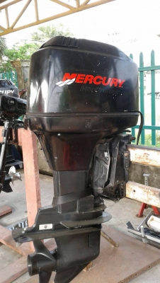 ขายเครื่องเมอร์คิวรี่ 75 hp 2 จังหวะ เก่าญี่ปุ่น เครื่องติดเสียงดี ขาดมอเตอร์ทิม ชุดกระบอกทิมมีอยู่ท