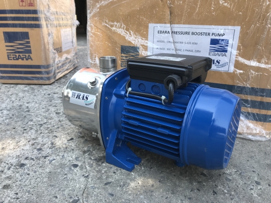 ขายปั้มน้ำแรงดันสูงหัวปั้มสแตนเลส Ebara 1.2HP. 220V ไฟบ้าน รุ่นใบพัด 4ชั้น made in Italy ขนาดเข้า 1.2นิ้ว ออก 1นิ้ว ของใหม่แกะกล่อง สั่งซื้อราคาตัวละ 9,900 บาท