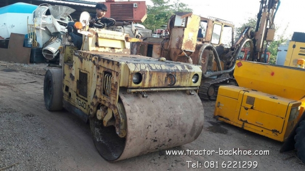 ขาย รถบดดิน อัดดิน สั่นสะเทือน หน้าเหล็กหลังยาง SAKAI เครื่องคูโบต้า ดีเซล 4 สูบ รุ่น TG 40 เก่าญี่ปุ่น