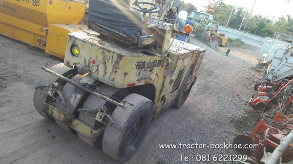 ขาย รถบดดิน อัดดิน สั่นสะเทือน หน้าเหล็กหลังยาง SAKAI เครื่องคูโบต้า ดีเซล 4 สูบ รุ่น TG 40 เก่าญี่ปุ่น