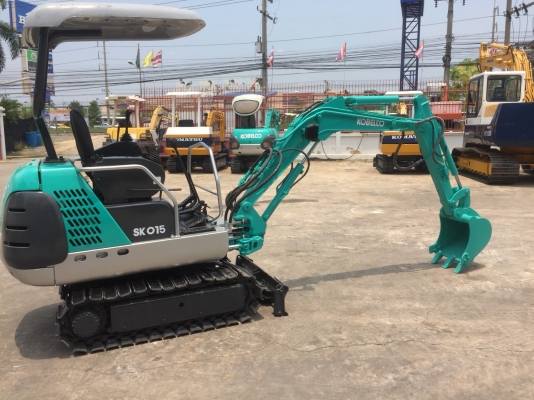 รถขุดเล็ก Kobelco SK015 มือสอง นำเข้าจากญี่ปุ่น ทำสีใหม่ พร้อมใช้งาน