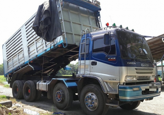 12 ล้อ ISUZU FXZ320  ปี49  กระบะเหล็ก - ดั้ม อู่ เอส ที บรรทุกได้ 17,500 กก. ยางสวย พร้อมใช้
