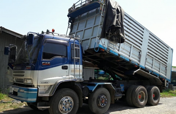 12 ล้อ ISUZU FXZ320  ปี49  กระบะเหล็ก - ดั้ม อู่ เอส ที บรรทุกได้ 17,500 กก. ยางสวย พร้อมใช้