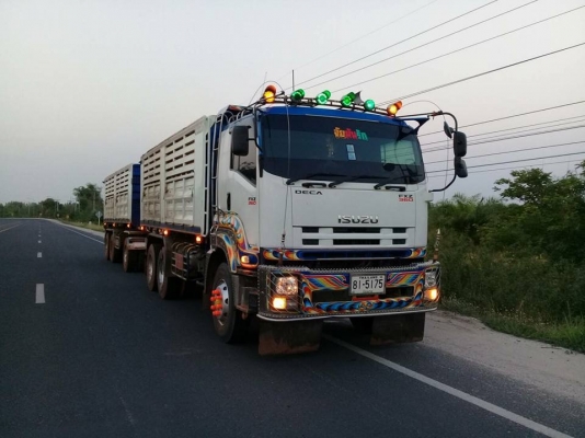 Isuzu 360 แรง ปี 57 แม่ลูกดัมพ์สหะกิจ ลูก 3 เพลาแท้ เดิมๆพร้อมใช้งาน