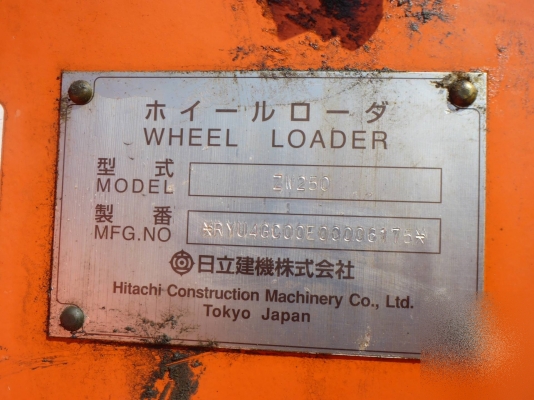 ขายรถตัก ยี่ห้อHitachi รุ่น ZW250