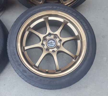 ล้อมือ2 ขอบ16 CE28 4รู100 ยาง205/45/16 ปี 4516  4 ล้อ