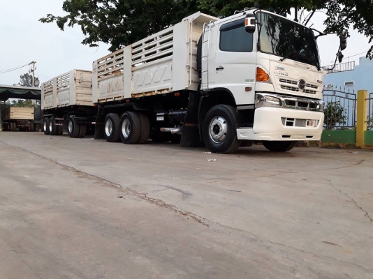 Hino 344 ปี 58 แม่ลูกดัมพ์สามมิตร เดิมๆ ไม่เคยทำสี พร้อมใช้งานสุดๆค่ะ