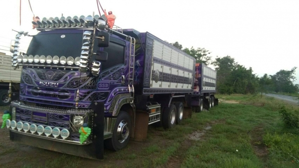 Isuzu 360 แรง ปี 57 แม่ลูกดัมพ์อู่ ส.สมบัติ รถเดิมสวยสด พร้อมใช้งาน