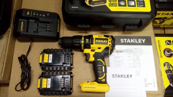 STANLEY 18v.สว่านกระแทกไร้สาย รุ่นSBH201D2K(มอเตอร์ Brushless) แรงบิด55Nm