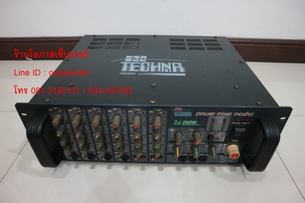 แอมป์ Power Mixer Mosfet ยี่ห้อ Techna รุ่น TD-132 สภาพดี ขับดอก 15 นิ้วได้ หนัก 17 Kg